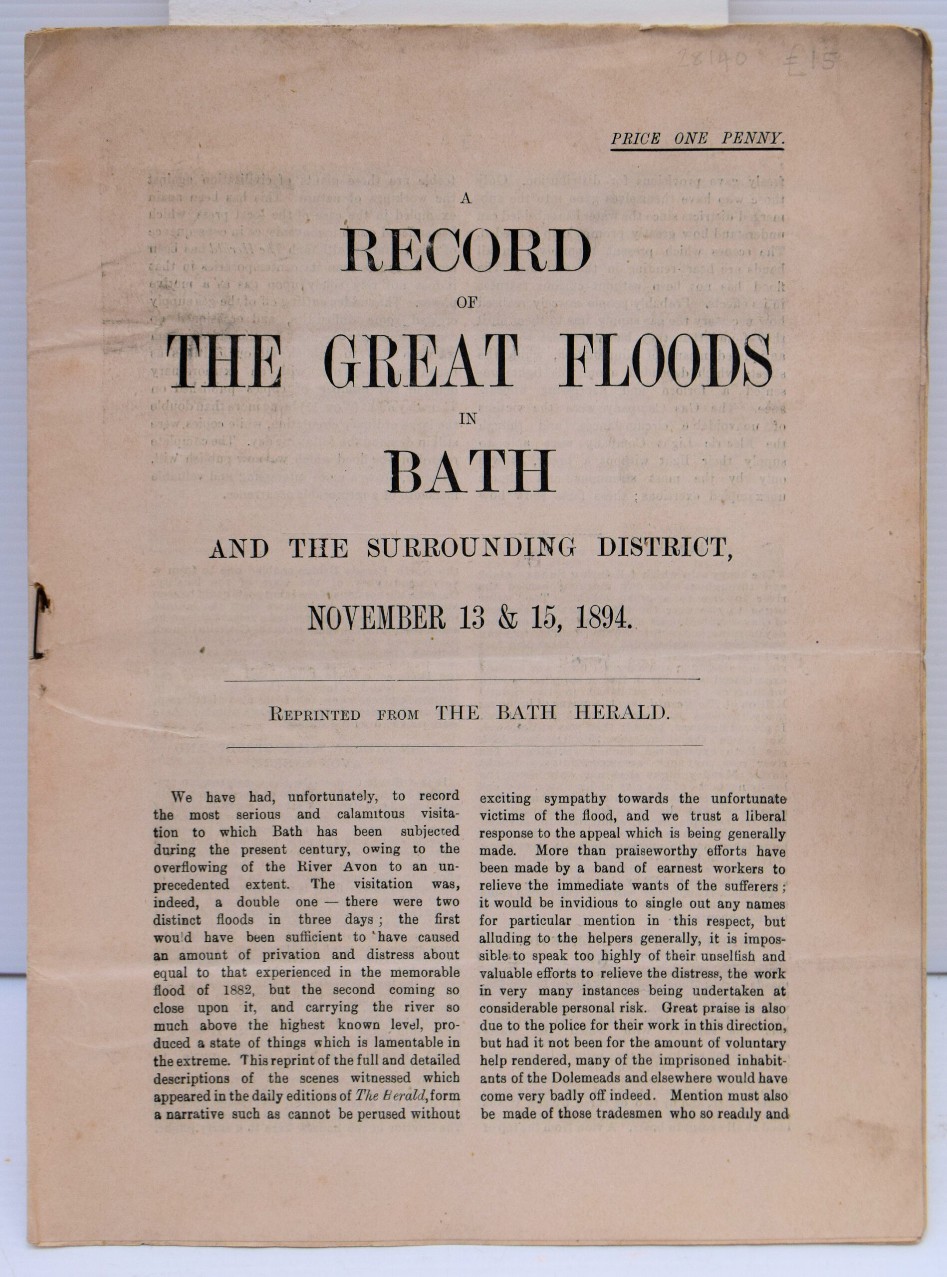 Record of the Great Floods in Bath - Image 2