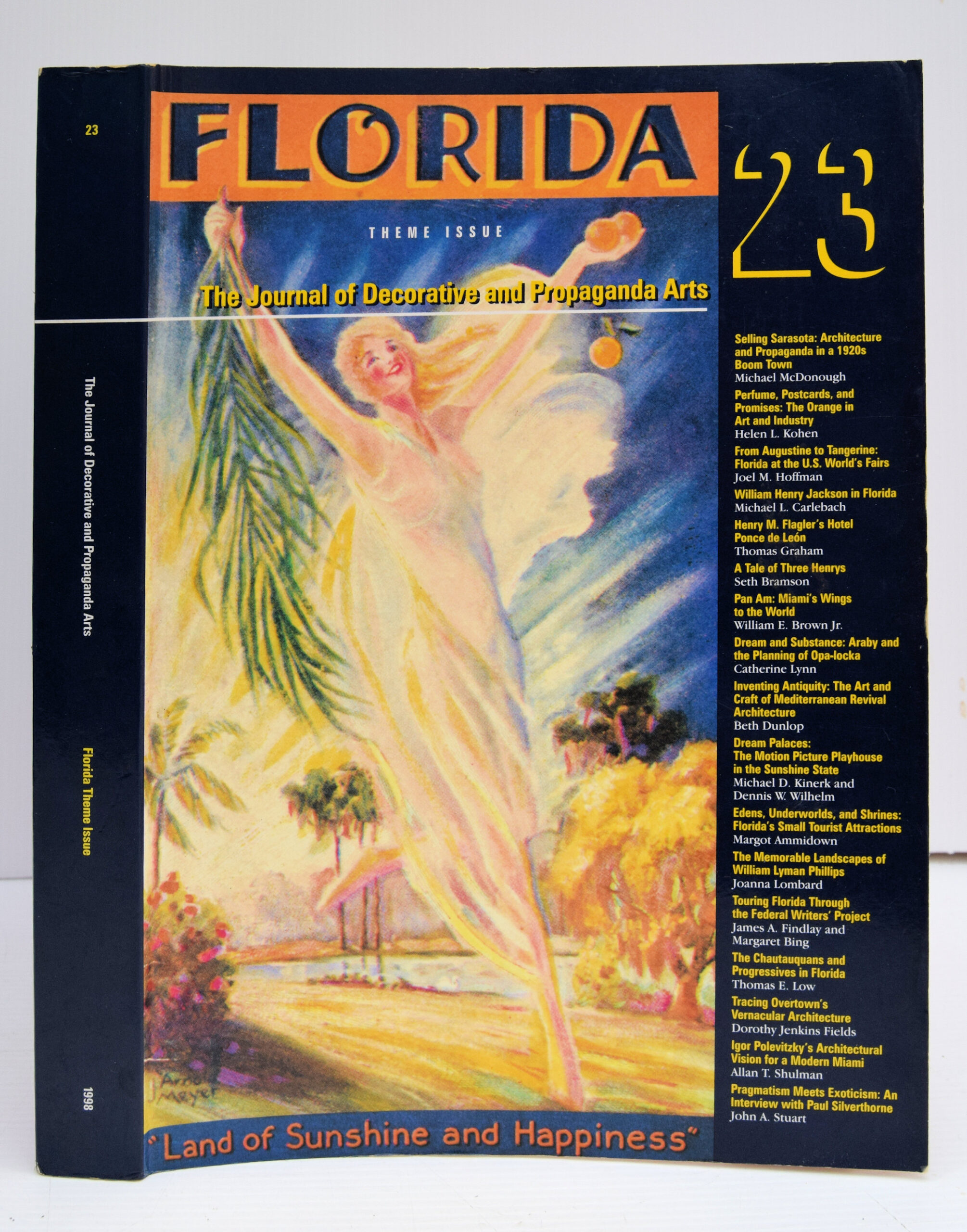 FLORIDA THEME ISSUE. THE JOURNAL OF DECORATIVE AND PROPAGANDA ARTS, 1875-1945.