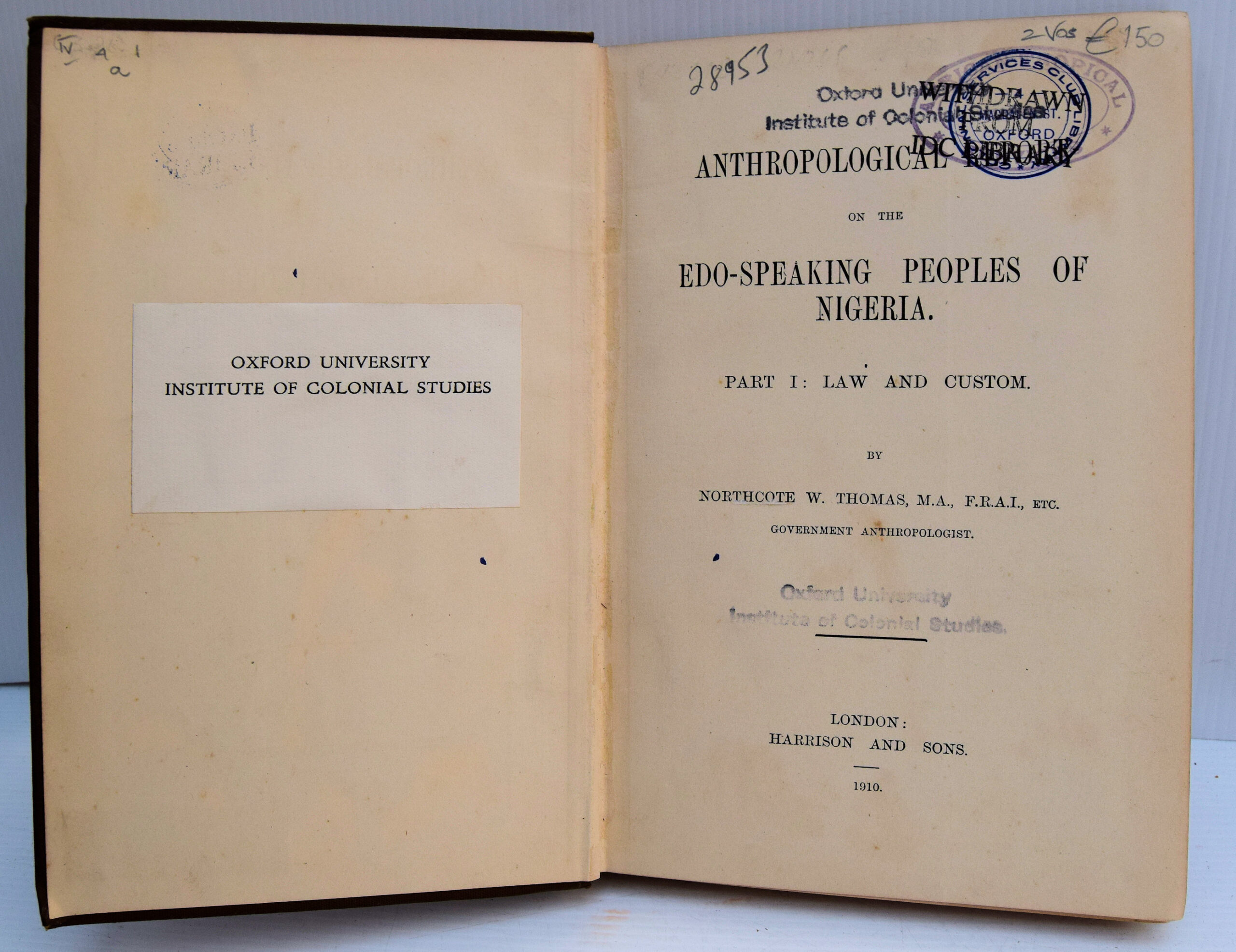 ANTHROPOLOGICAL REPORT ON THE EDO-SPEAKING PEOPLES OF NIGERIA. - Image 2