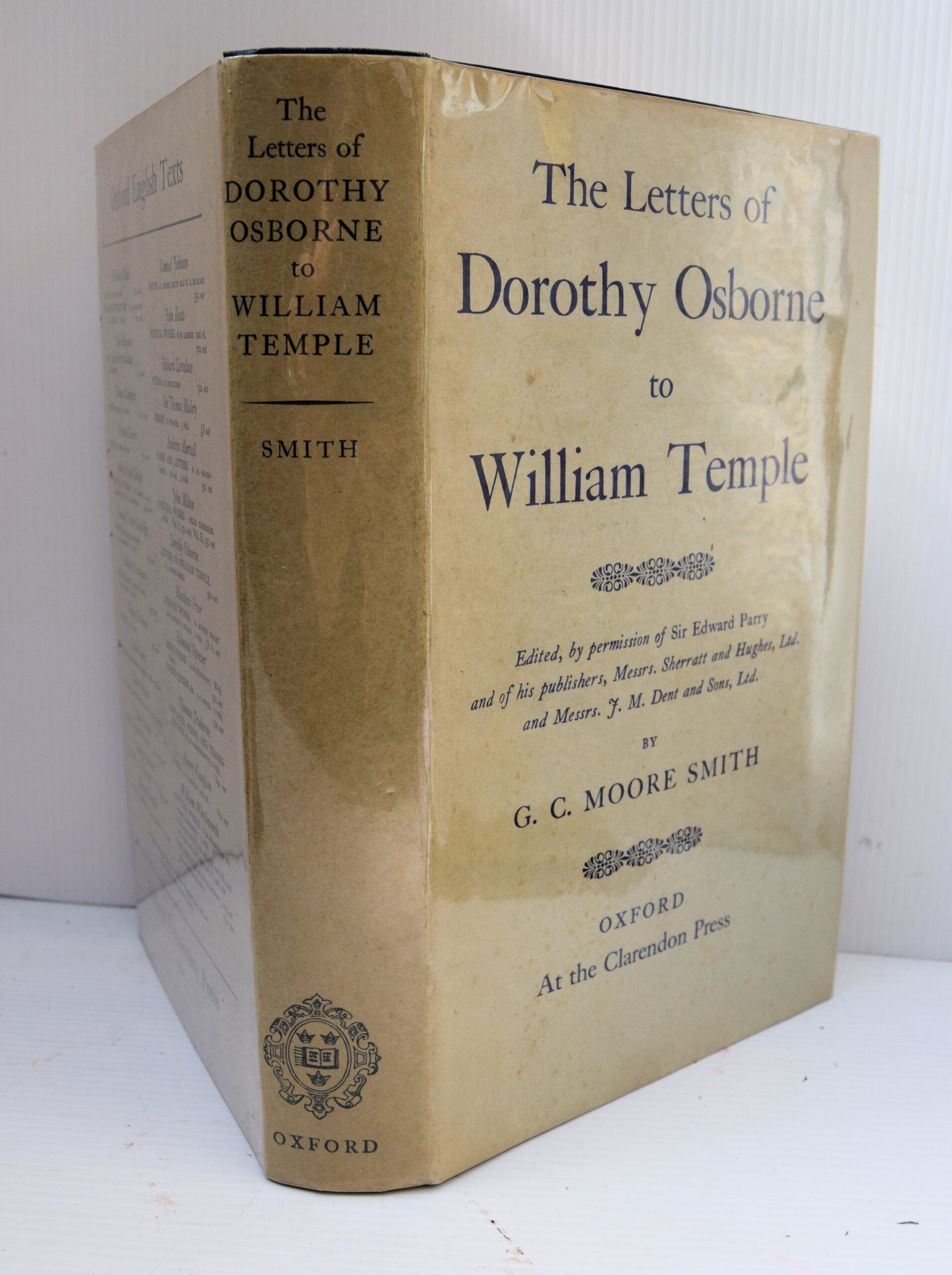 THE LETTERS OF DOROTHY OSBORNE TO WILLIAM TEMPLE